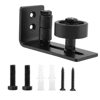 

Black Steel Sturdy Durable Door Guide for Sliding Door Sliding Barn Door with 8 Installation Options sliding barn door rollers