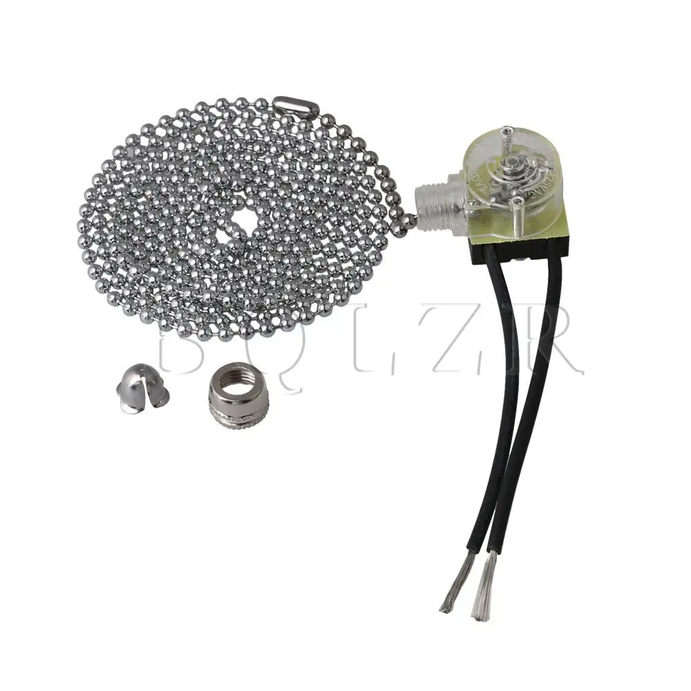 

BQLZR Chrome Electrical Lamp Pull Chains Switch On-Off Pull Chain Length 120cm