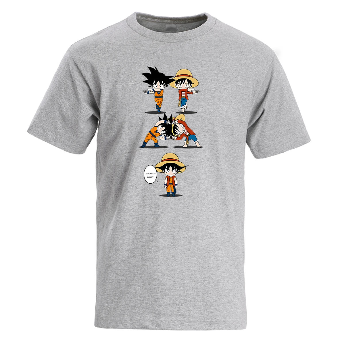 Dragon Ball Z & one piece самая сильная обезьяна забавная Футболка Мужская Лето 2019 Harajuku