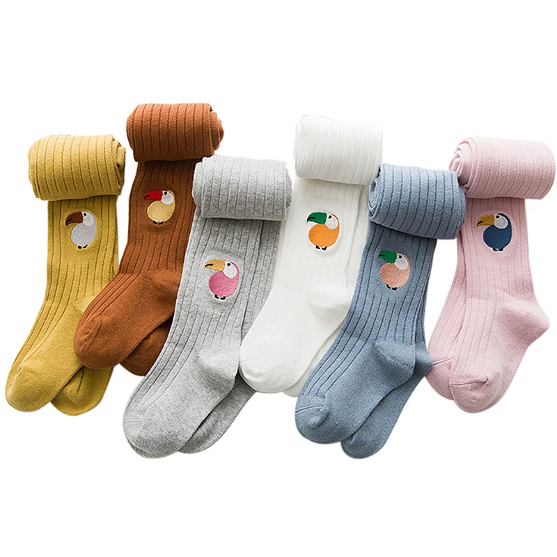 Baby Girl Cartoon Cotton Leggings Knitted Warm Solid Color Children Elastic Soft Comfortable Baby Pants Dancing Leggings