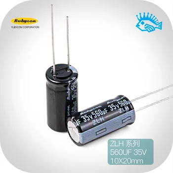 

Free shipping 2 pcs 35V 560uF high frequency low resistance capacitor Japanese ruby RUBYCON ZLH series 10X20