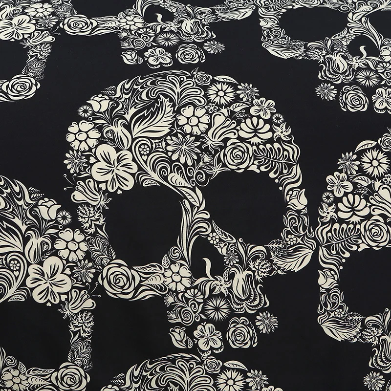 Домашний текстиль черный Цвет пододеяльник queen Размеры класса люкс с изображением сахарного черепа с Постельное белье 2/3 шт. King Размеры 3D череп постельного белья и постельного белья