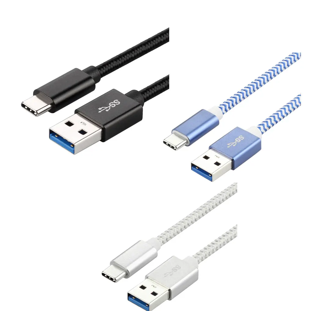2 м type-c 3A Быстрая зарядка плетеный кабель для телефона USB 3,0 зарядное устройство для мобильного телефона USB-C шнур для передачи данных