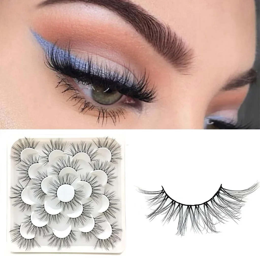 10 пар ресниц макияж maquiagem lashes maquillaje make up maquillage faux cils накладные ресницы для волос Z4