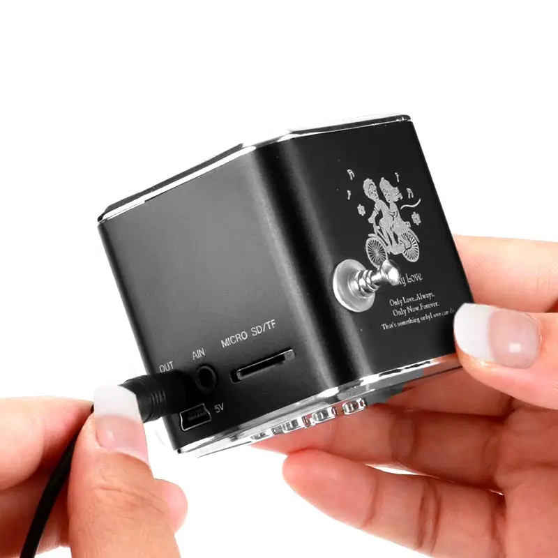 Портативный fm-радио с Micro SD/TF/USB 8 ГБ карта приемник MP3 музыкальный плеер встроенный линейный аудио интерфейс динамик ЖК-дисплей