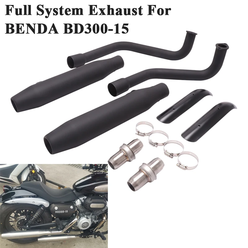 SlipOnForBENDABD30015MotorcycleFullSystemDoubleExhaust