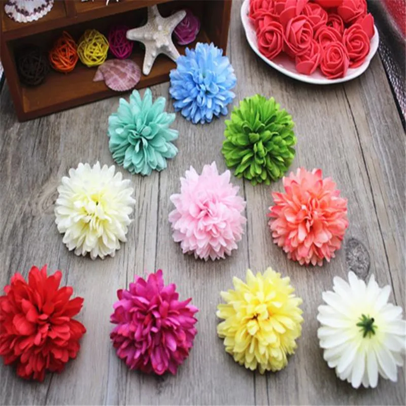 

100Pcs Fake Melaleuca Daisy Dia.6.5cm/2.56" Simulation Chrysanthemum for Wedding Home Party Decorative Artificial Flower 9 color