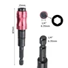 Adjustable 1/4" Hex Magnetic Screwdriver Bit Holder 20 Degree Extension Rod Quick Change Locking Screw Driver Tools 2