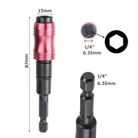 Adjustable 1/4" Hex Magnetic Screwdriver Bit Holder 20 Degree Extension Rod Quick Change Locking Screw Driver Tools 2