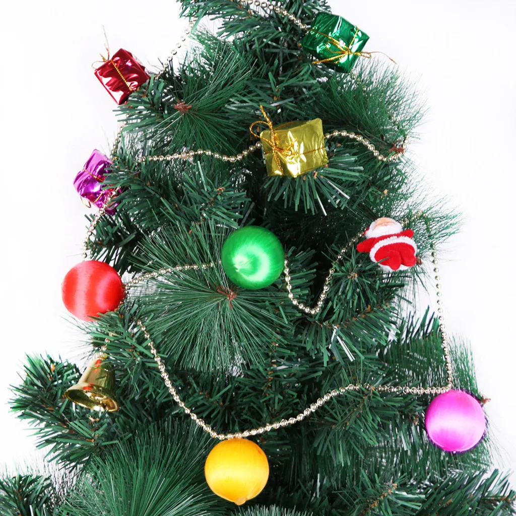 Санта Клаус Снеговик цепь Рождественская елка подвесные украшения Декор цепочка звонок подвеска "Конфета" рождественские товары дерево подарок navidad F104