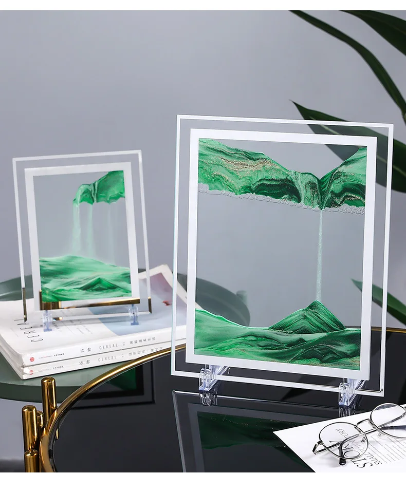 3D Moving Sand Colorful Frame Flowing Sand Art Picture Glass Sandscape