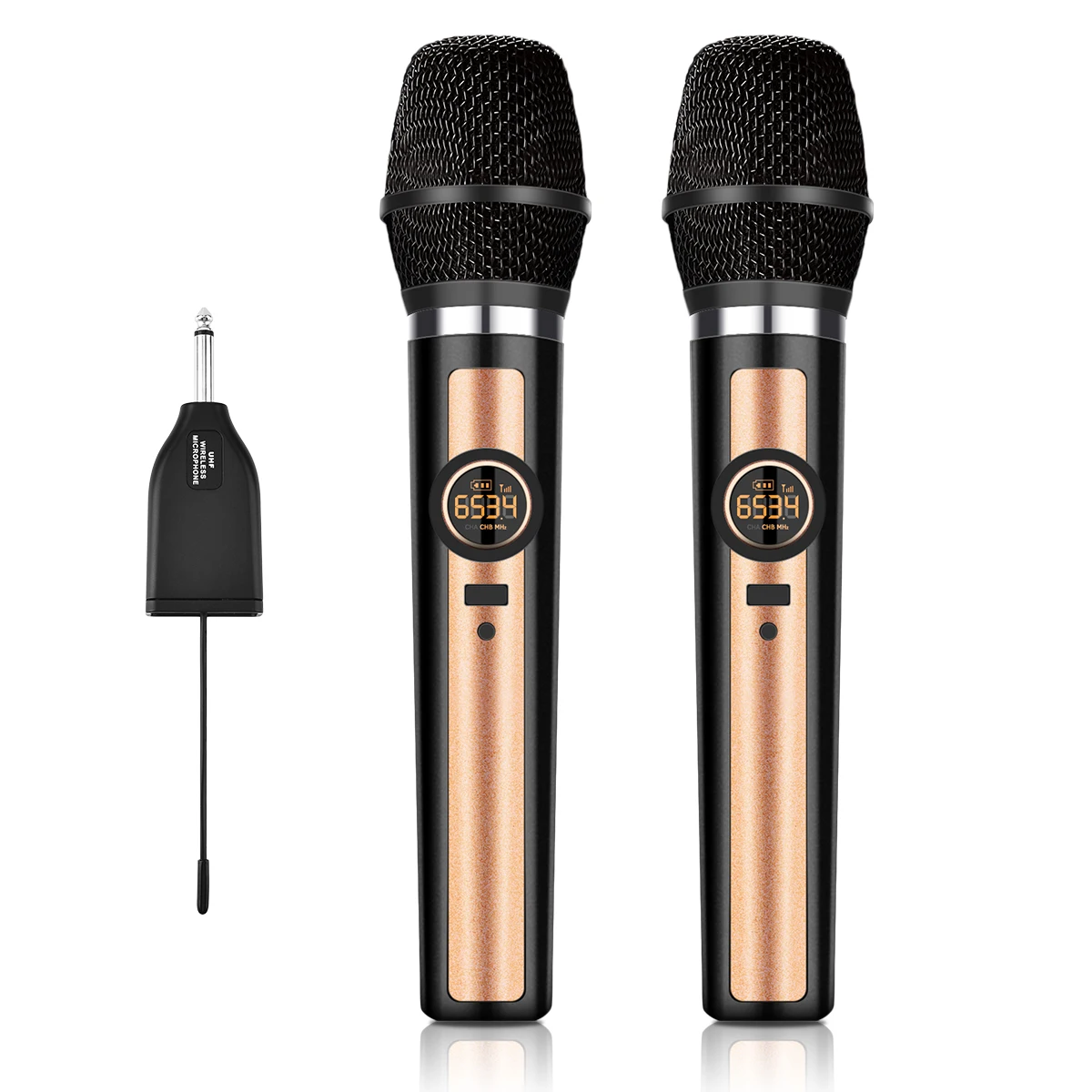 

Uhf dynamic handheld microphone, 3.5mm adapter (dual microphone) microphone fur karaoke system computer KTV