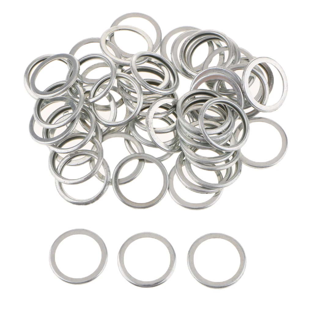 50 Pcs 20mm Car Engine Oil Drain Plug Seal Washer Gasket Rings For   11126-AA000 Oil Pan Gasket Car Accessories