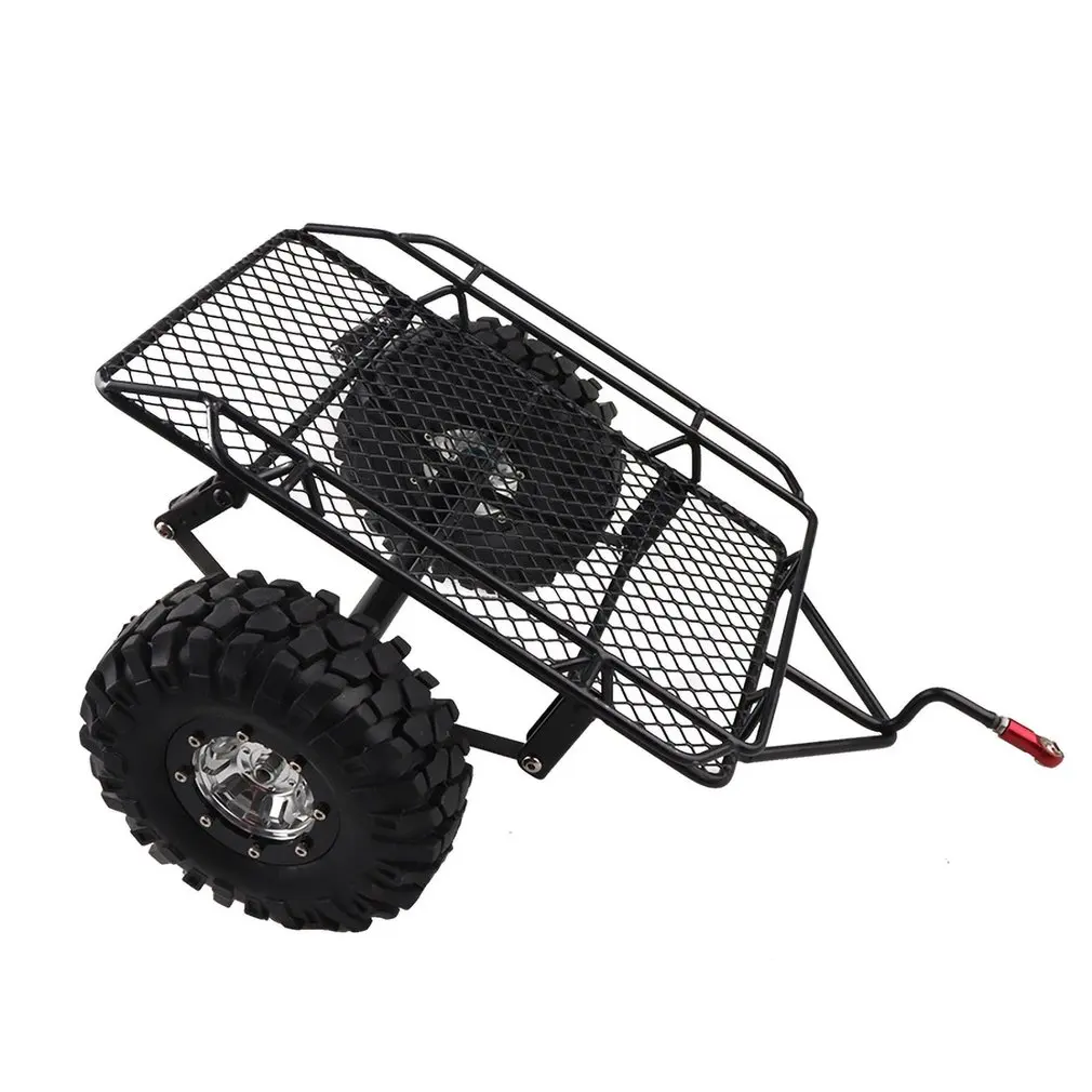 

Metal Trailer Bucket RC Simulation Climbing Car for TRX4 TRX-4 1/10 D90 SCX10 CC01 DIY Parts with 1.9 metal wheels