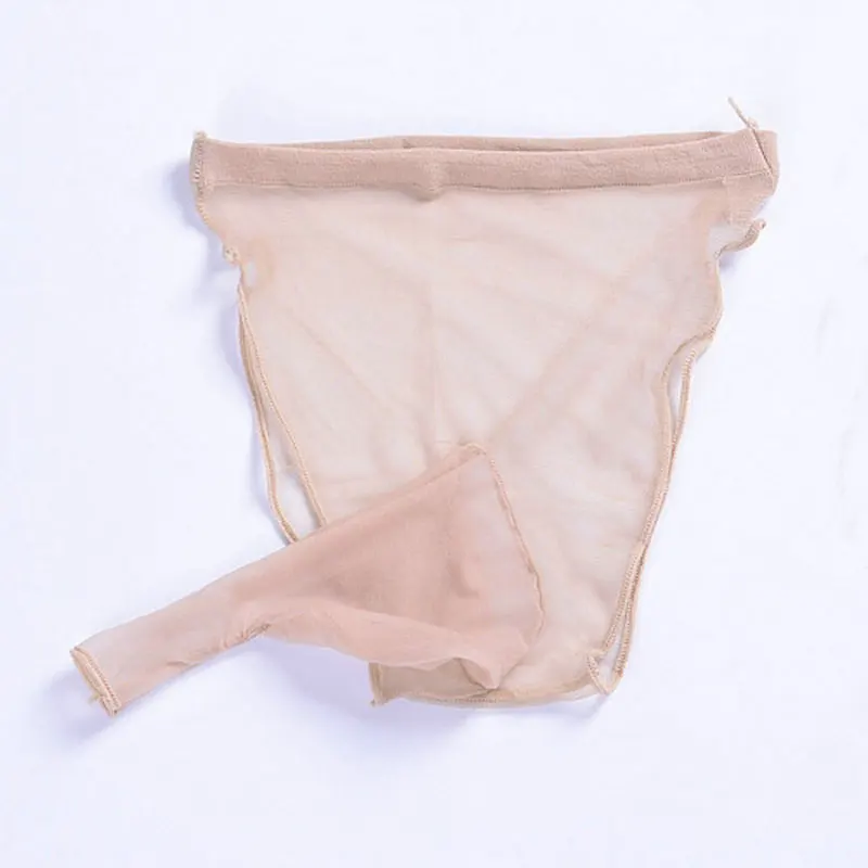 Sexy Men Ice Silk Low Rise COCK Ring U Convex Pouch G-string Thongs Sheer Seamless COCkring Sexy Brief Gay Wear Plus Size F10