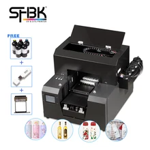 A4 UV inkjet flatbed printer with rollers for printing photos, mobile phone cases, bottles with 5 color inks