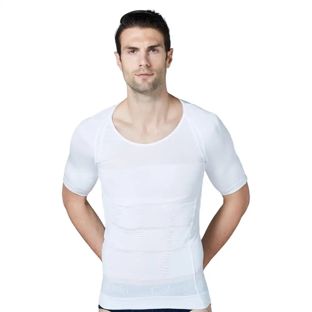 

Classix Men Body Toning T-Shirt Slimming Body Shaper Corrective Posture Belly Control Compression Man Modeling Underwear MS008
