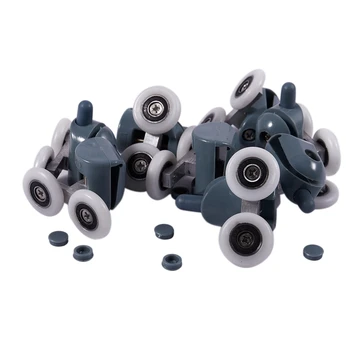 

8 x Twin Sliding Shower Door Top Upper Bottom Rollers Runners Pulleys Wheels 25mm