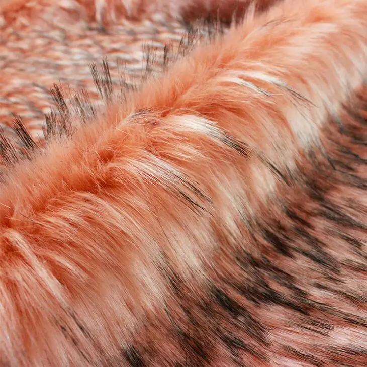 Оранжевый розовый искусственный мех енот жаккард плюш искусственный мех Ткань для пальто воротник и сумка Домашний текстиль Одежда игрушки ремесла Шитье