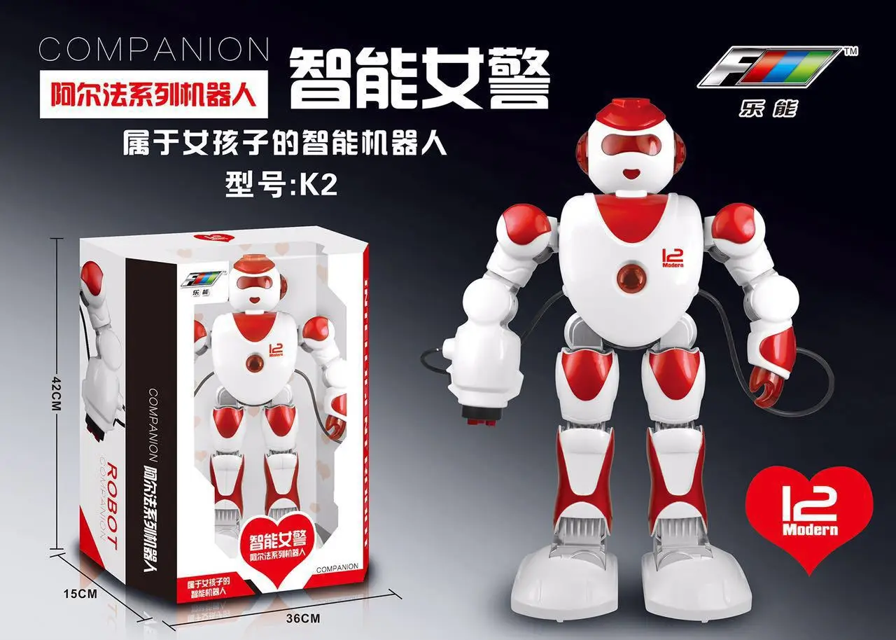 Музыкальная банка K1k2 Альфа Интеллектуальный робот дистанционное управление машины копы Программирование танцующий робот модели игрушки