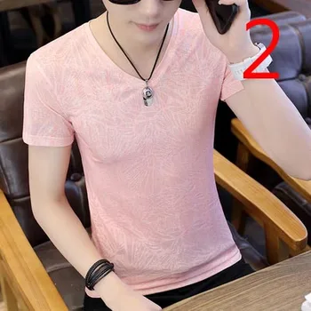 

T-shirt men's short-sleeved Korean version of the trend of self-cultivation handsome summer 2020