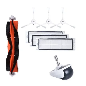

8Pcs/set Robot Vacuum Cleaner Accessories Part Side Brush Roller Brush HEPA Filter Caster Wheel New Arrived
