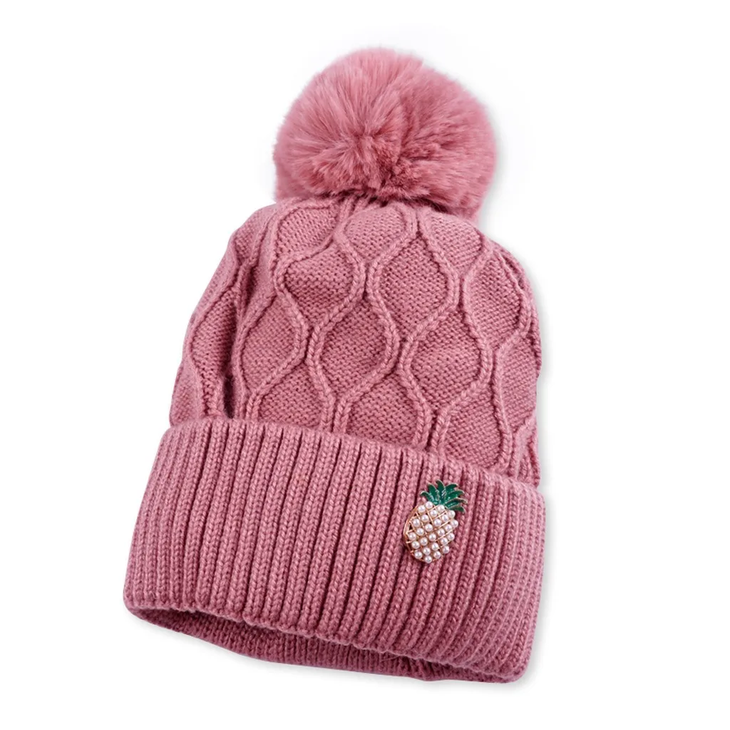 7 Fashion winter hats for women Curling Baseball Cap comfortable Hat Winter Warm Knitted Ball Cap czapka zimowa#pingyou - Цвет: 7
