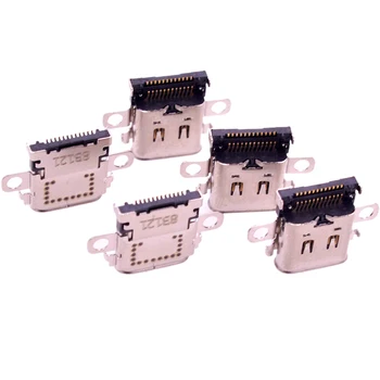 

5 Pack 12-Pin SYNC & Power Charge Charging Socket USB C Type-C Port Replacement for Nintendo Switch