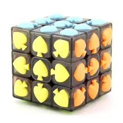 Оригинальный высококачественный YongJun Spade Symbol 3x3x3 магический куб YJ 3x3 скоростная головоломка Рождественский подарок идеи детские игрушки