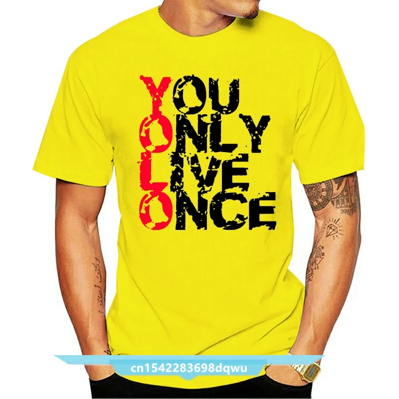 Футболка мужская с круглым вырезом тенниска в стиле стимпанк и Yolo You Live Only Once Rap