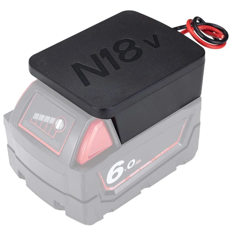For Milwaukee 18V M18 Battery Adapter Power Connector Dock Holder With 12 Awg Wires Connectors Black in stock | Инструменты