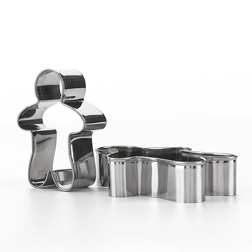 3pcs/lot S+M+L Stainless Steel 3D Christmas Cookie Cutters Cake Cookie Mold Fondant Cutter DIY Baking Tools