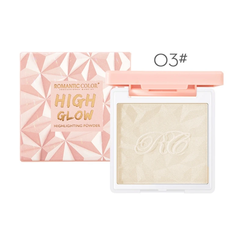 Шоколад New Highlighter Presses Powder Oil-control Waterproof Smudge-proof Luminous Powder Cosmetic - Цвет: Шоколад