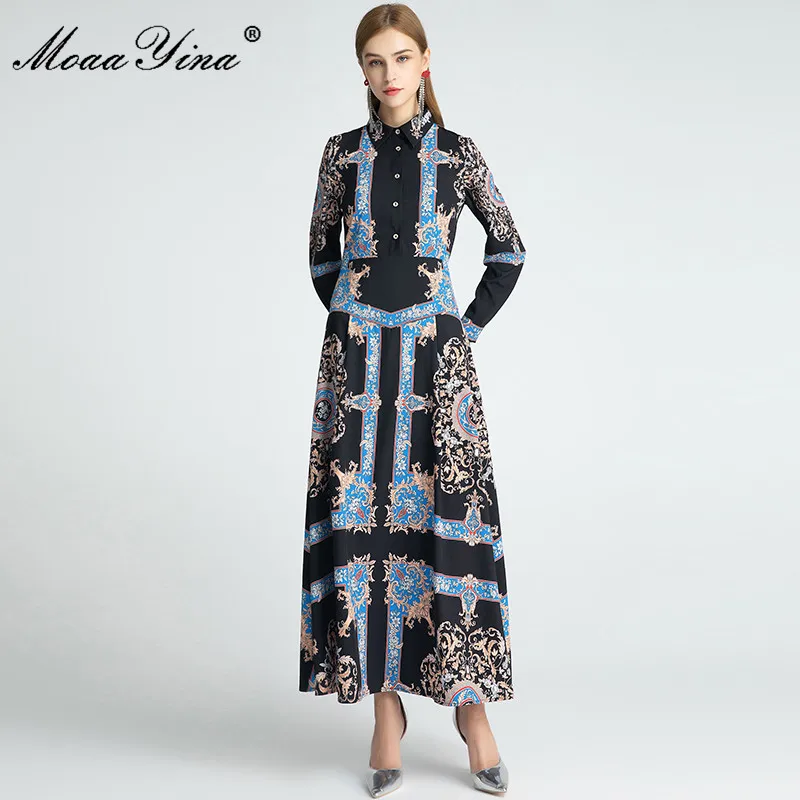 MoaaYina Fashion Designer dress Autumn Women's