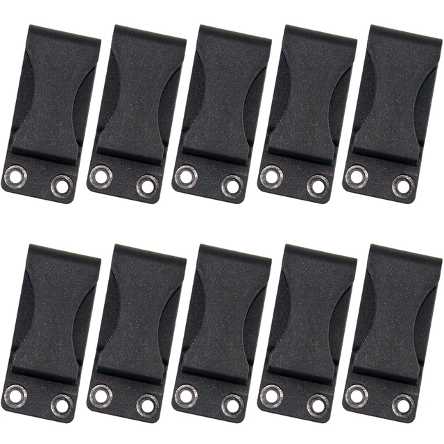 10PCS/LOT Black Kydex Holster Sheath Belt Clip Loop with Screws