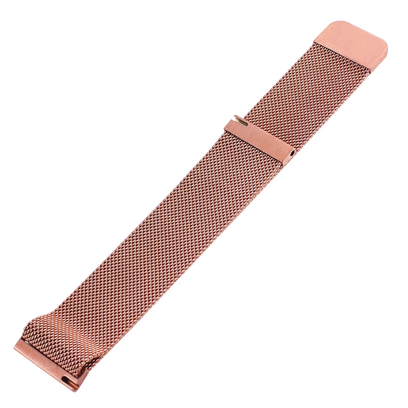 rose gold Универсальный быстросъемный ремешок для часов Миланского магнитного закрытия из нержавеющей стали ремешок для часов сменный ремешок 16 мм 18 мм 20 мм 22 24 мм - Цвет ремешка: rose gold