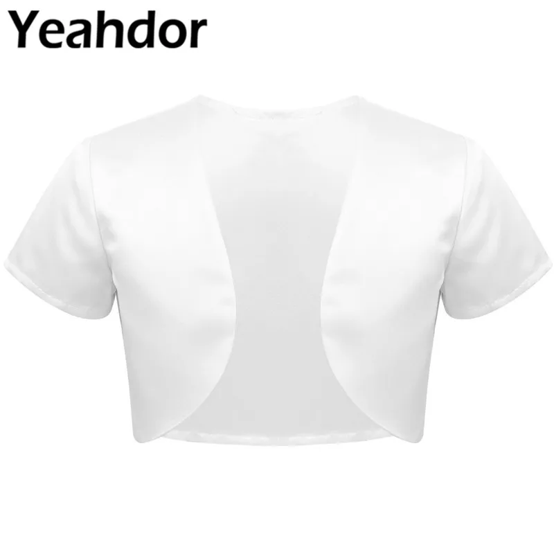 Детская короткая куртка для девочек болеро маленьких с короткими рукавами и