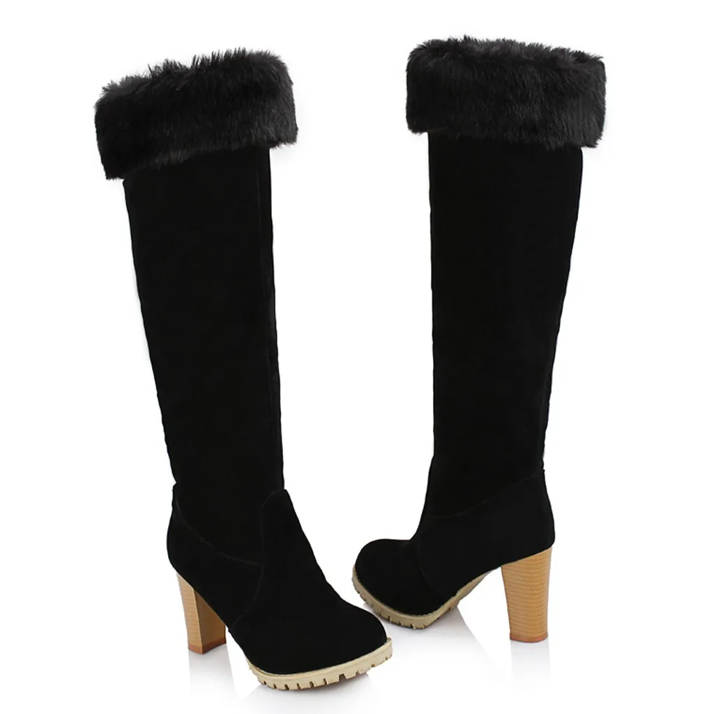 Thigh High Boots Female Winter Boots Women Over the Knee boots Fashion Women Thick Warm High boots Large Size Shoe#1025