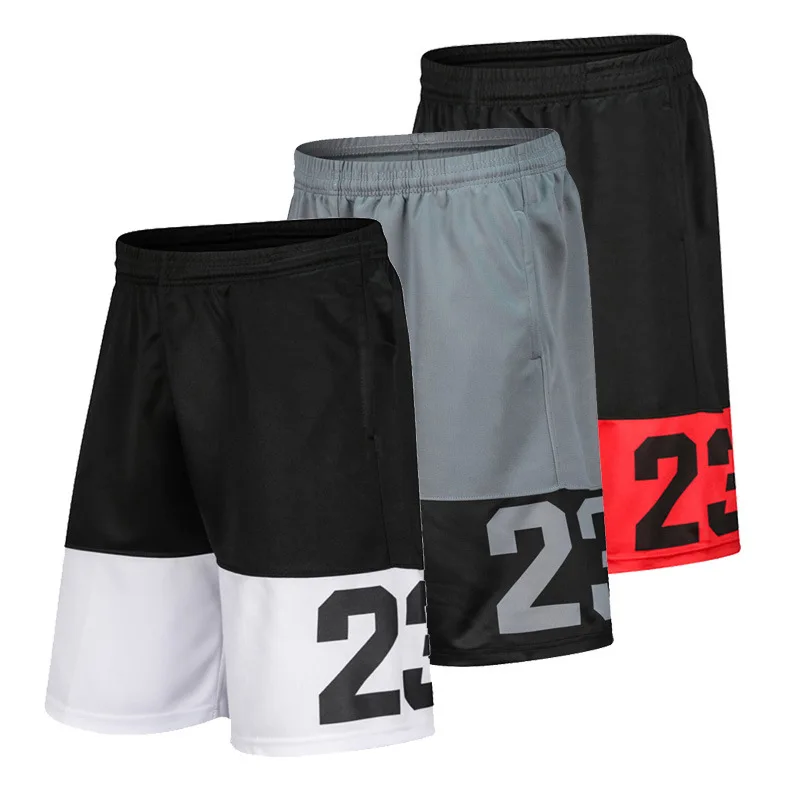 23 баскетбольные шорты выше колена для бега, фитнеса, с карманами на молнии, тренировочные шорты, впитывающие воздух, спортивные шорты