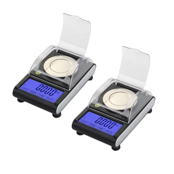 

2 Pcs Sensitivity Milligram Digital Scale for Reloading Jewelry Scale Digital Weight ,Calibration Weights Tweezers