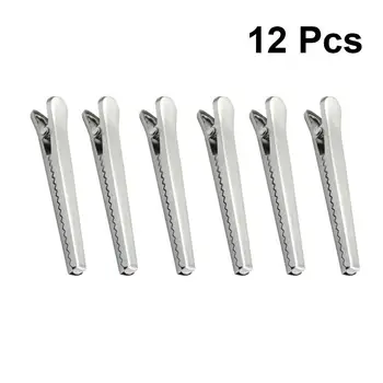 

12-Piece Food Storage Bag Sealer Creative Practical Stainless Steel Sealing Clip Food Clamp for Potato Chips Snacks Salt