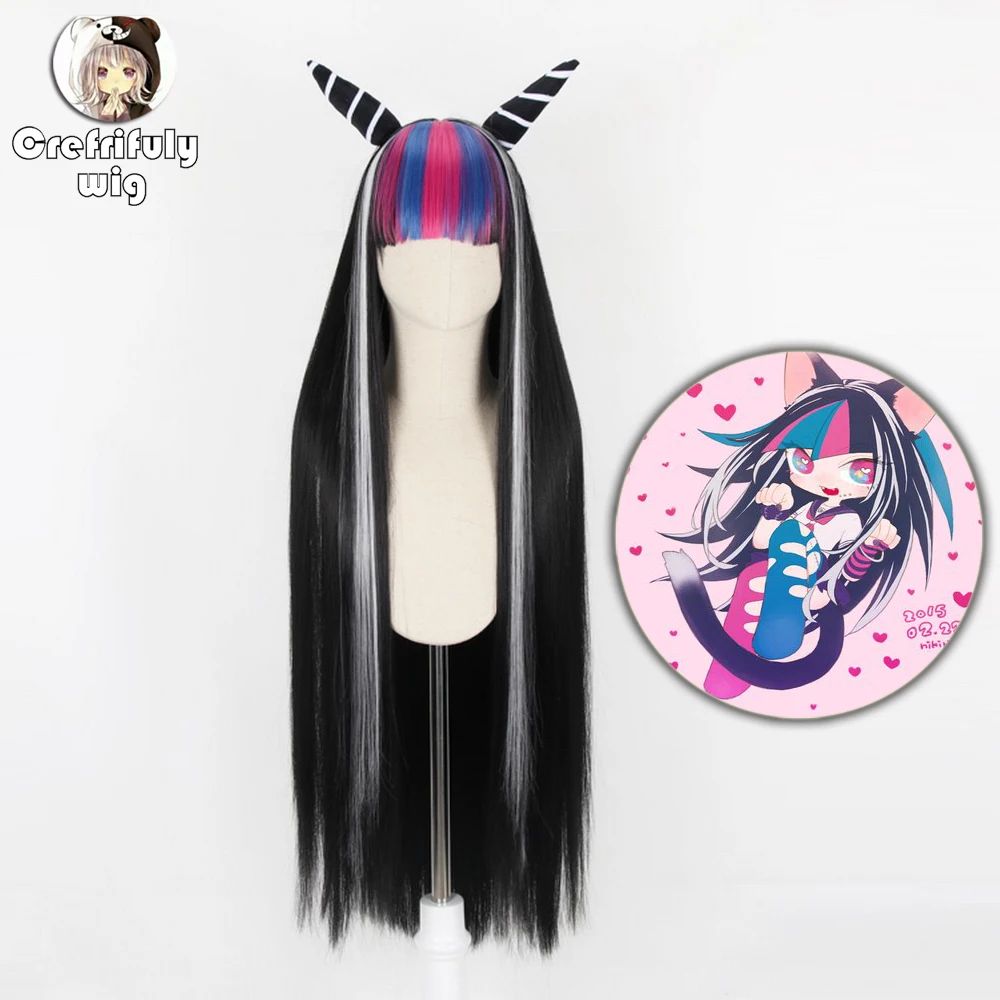 100 см Danganronpa Trigger Happy Havoc Mioda Ибуки Косплэй парик длинные прямые синтетические