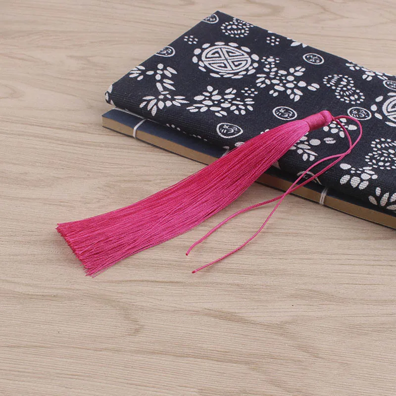 Rose Red 10 шт. 15 см длинные шелковые кисточки Шарм Кулон для Diy ювелирных изделий кисточкой серьги ручной работы одежда Ремесла Результаты поставщика - Цвет: Rose Red
