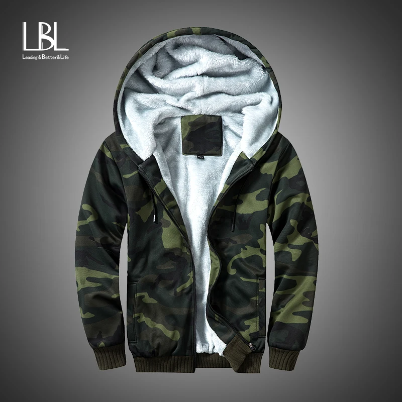 Winter Fleece Hoodies Men Zipper Camouflage Hooded Coat Brand Mens Tracksuit Sweatshirt Bomber Jackets Warm US/EUR Size Hoody Winter Fleece Hoodies Men Zipper Camouflage Hooded Coat Brand Mens Tracksuit Sweatshirt Bomber Jackets Warm US/EUR Size Hoody