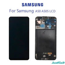 Супер Amoled для samsung Galaxy A50 SM-A505FN/DS A505F/DS A505 ЖК-дисплей кодирующий преобразователь сенсорного экрана в сборе с рамкой