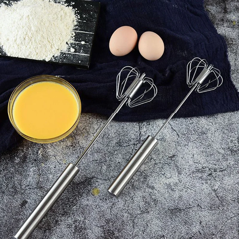 10-14 Inches Semi-Automatic Whisk 304 Stainless Steel Manual Mixer Rotation Kitchen Accessories | Дом и сад