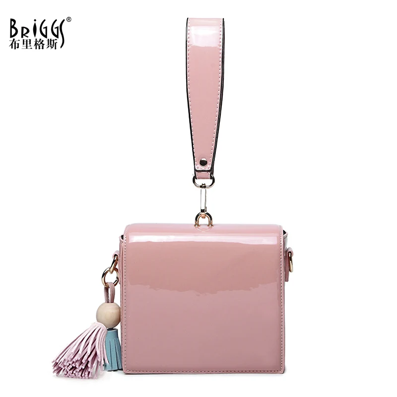 

BRIGGS Small Shoulder Bag Women Messenger Bags Ladies Fashion Pu Leather Handbag Purse With Tassels Female Crossbody Bag Tote