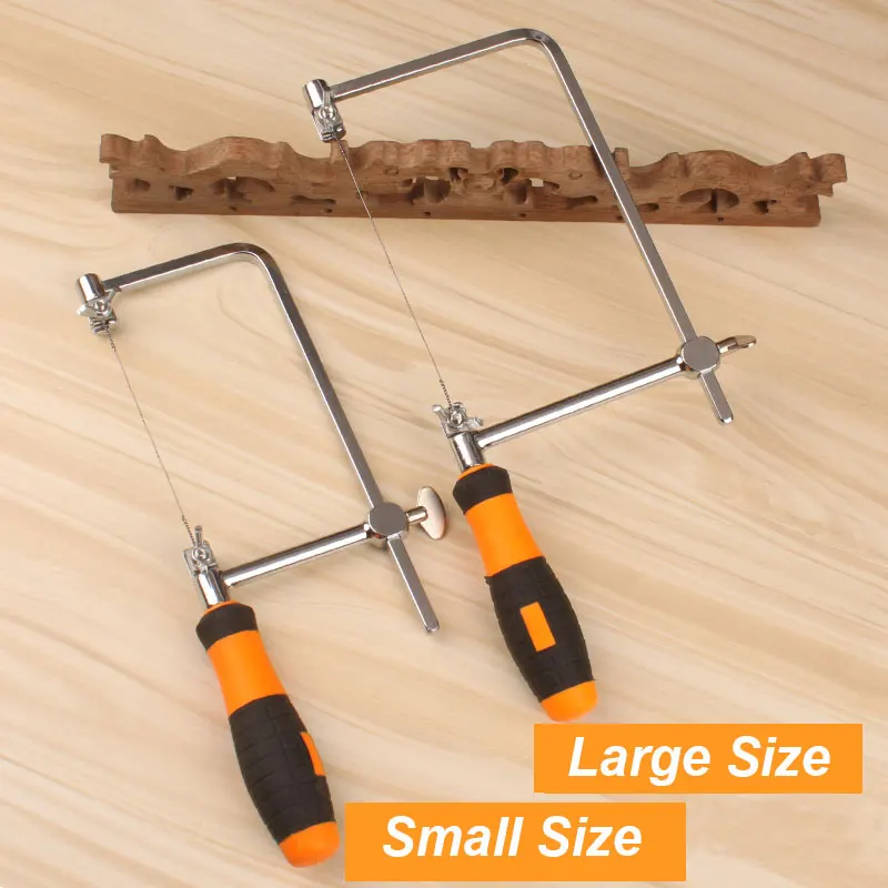 Steel Frame Coping Saw with 40pcs Replacement Blades (62-105mm Throat Depth)