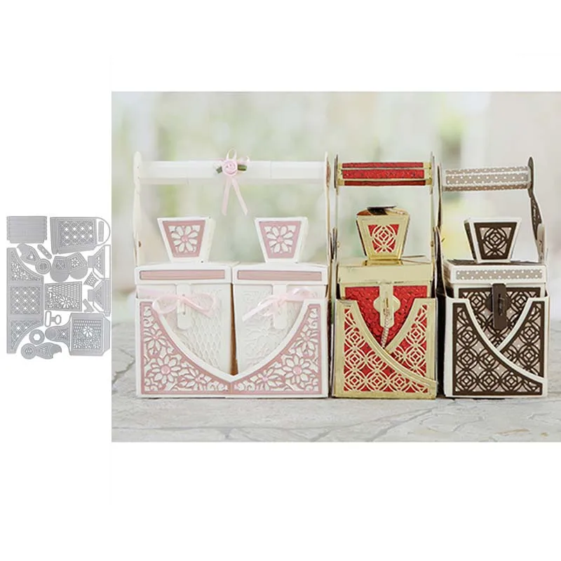 

JC Exquisite Cosmetic Storage Box Metal Cutting Dies for Scrapbooking Craft Mold Stencil Handmade Tool Paper Card Make Template