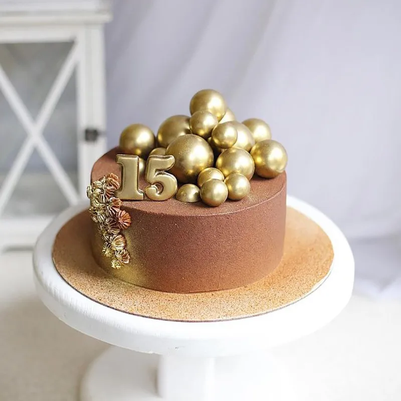 Cakelove 5 шт./лот Прекрасный Золотой шар торт Топпер кекс ко дню рождения для украшения детского душа детский день рождения праздничный свадебный сувенир поставки